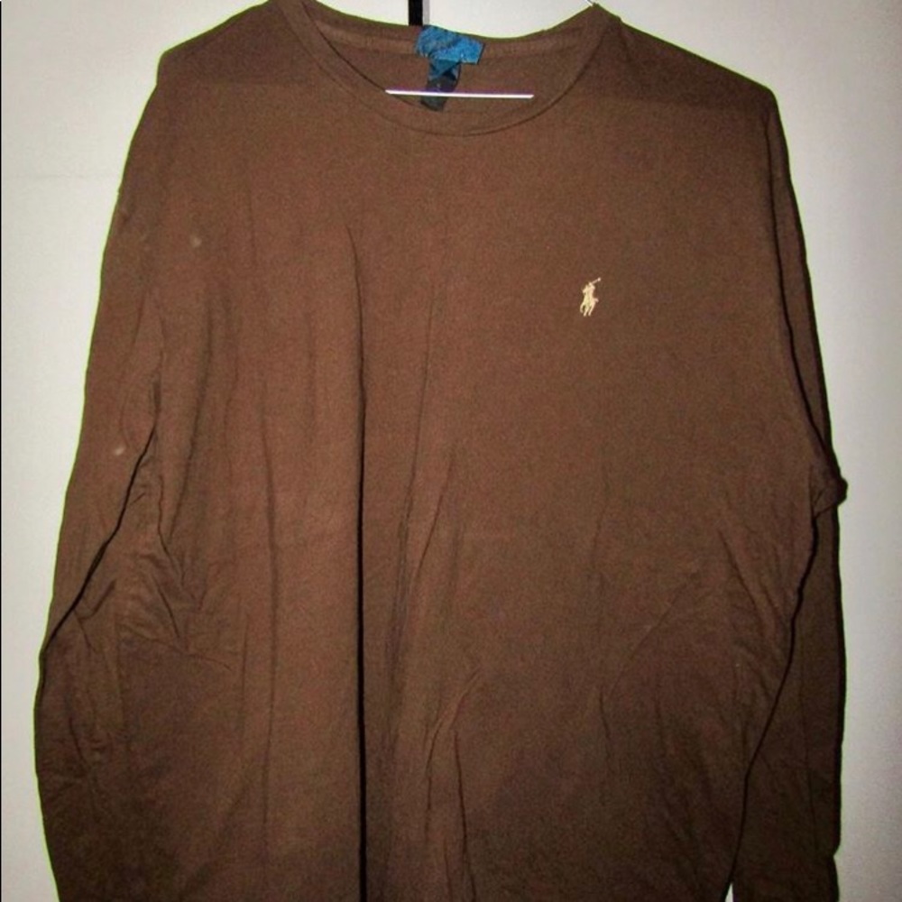 Brown long sleeve Polo t-shirt